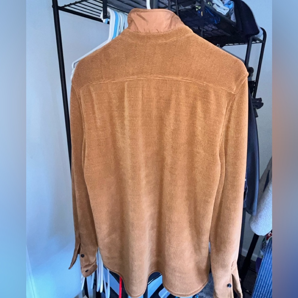Kenneth Cole Corduroy Sherpa Jacket - Rust Orange - Picture 3 of 5